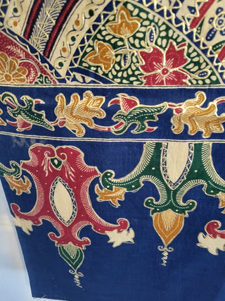 Table Runner 19" x 78" Dark Blue w/Applied Gold Paint RCD|148503