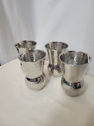 Set of 4 Stainless Hammered Tumblers RCD|82301