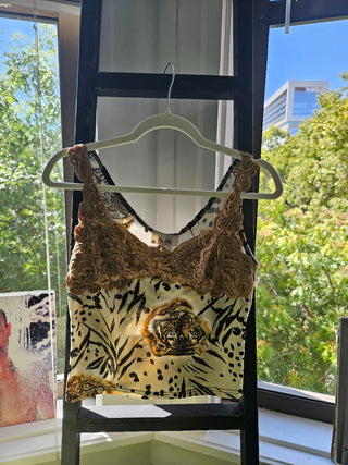 Vtg MaxiMa Tiger Tank Top - Size S MTS|111310