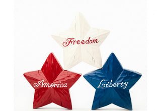 3X Patriotic Stars Craft Tier Tray Liberty, America & Freedom#62 VV MTS