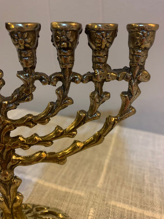 6" Brass detailed Menorah|127011