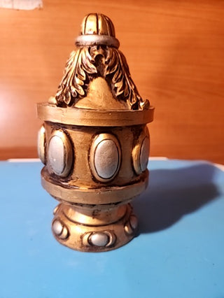 Carved wood finnell display piece