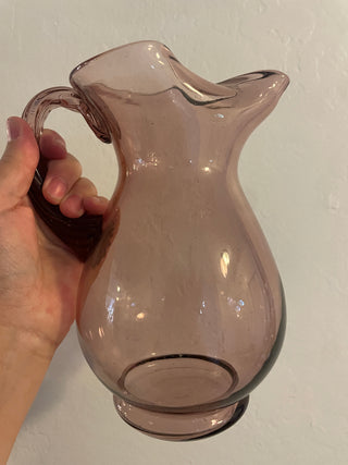 Purple glass pitcher