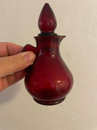 Avon red cruet with stopper