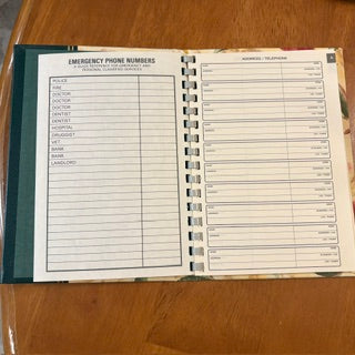 Vntg Floral Address/Telephone Book
