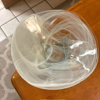 Alabaster Art Glass Centerpiece Bowl