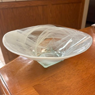 Alabaster Art Glass Centerpiece Bowl