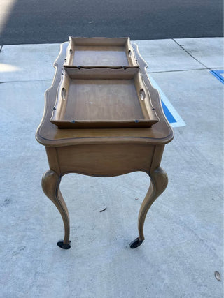 Antique French Provincial Sideboard w/Removable Trays & Casters