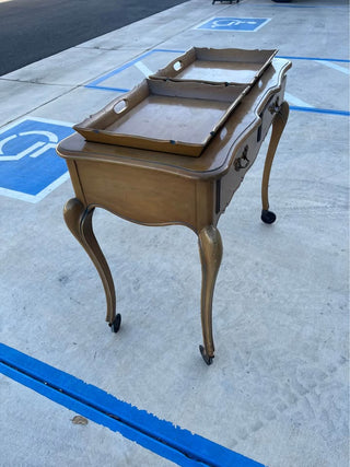 Antique French Provincial Sideboard w/Removable Trays & Casters