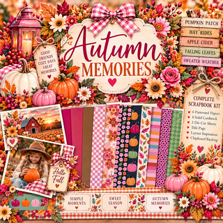 Autumn Memories 12×12 Complete Scrapbook Kit