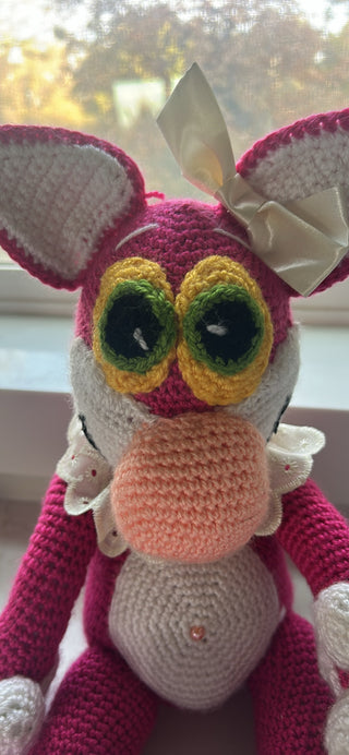 Hand crochet large pink panter