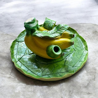 2-Piece Banana Teapot & Leaf Plate