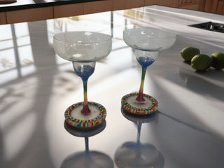 Margarita Glasses  Set of 2 - Rainbow