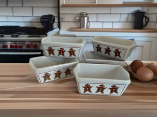 Gingerbread Mini Loaf Ceramic Pans (5)