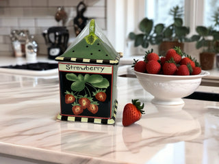 Susan Winget "Strawberry" Ceramic Canister