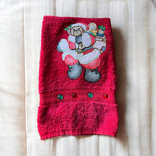 Vintage Hand-Jeweled Holiday Towel