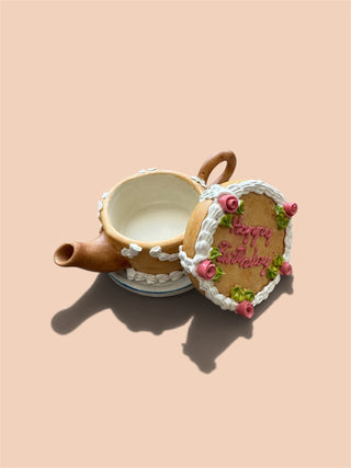 "Happy Birthday" Cake Teapot