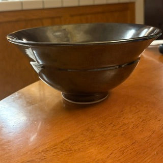 MCM Black Glazed Stoneware Ramen Bowl