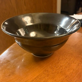 MCM Black Glazed Stoneware Ramen Bowl