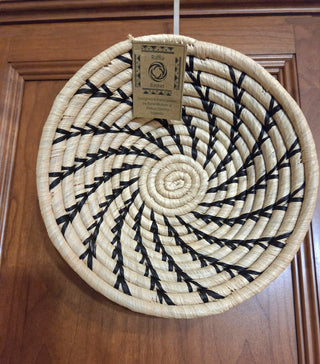 Handwoven African raffia Basket Bowl - Artisan Decorative Piece