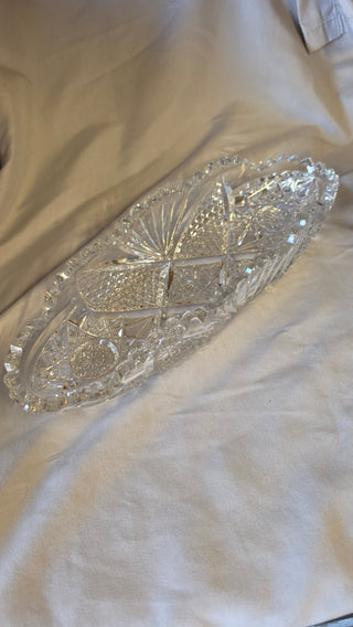 American Brilliant Cut sawtooth relish dish (circa 1876-1917