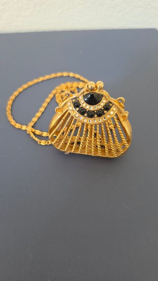 RARE: Vtg Gem-Craft jewelry purse necklace