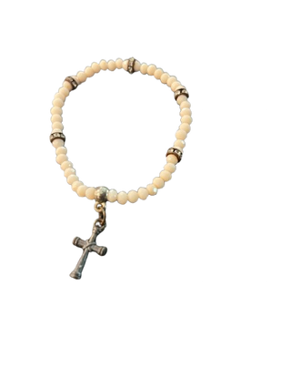 BRACELET - CROSS CREAM