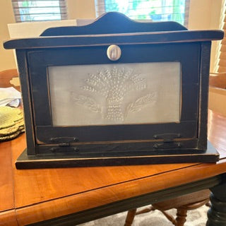 MCM Bread Box w Tin-punch Wheat Sheaf