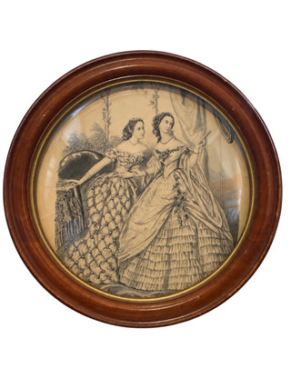 VTG  Fashion Plate Domed Glass Right Facing