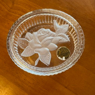 Vntg Cristal D'Arques Lidded Trinket Box