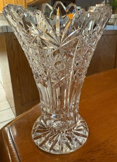 American Brilliant Period Cut Crystal Vase