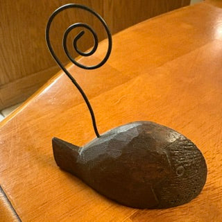 Vintage Handcarved Whale Photo Holder