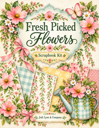 Fresh Picked Flowers Scrapbook Kit 12x12