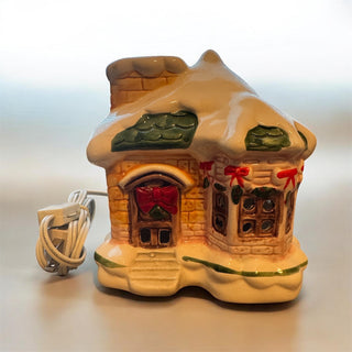Vintage Ceramic Lighted Village House