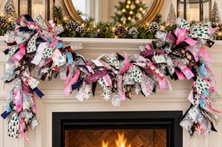 Handmade Holiday Ribbon Garland