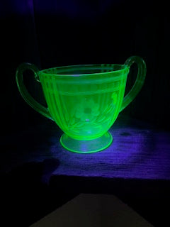 Circa 1940s Fostoria Daisy Pattern Open Sugar Bowl