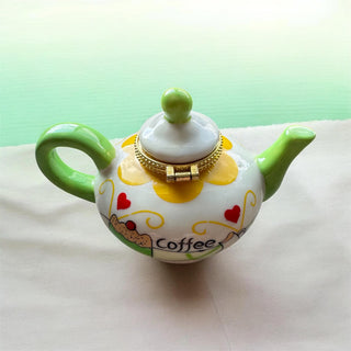 Mini Porcelain Teapot Trinket Box