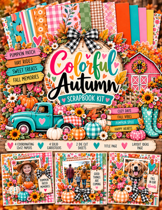 Colorful Autumn 12x12 Scrapbook Kit