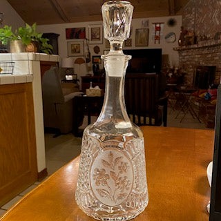 MCM European Crystal Decanter w/ Crystal Stopper