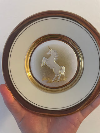 Art Of Chokin Unicorn Plate