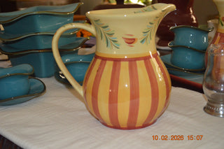 Southern Living hand painted ceramic pitcher