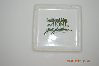 Southern Living at Home 13x13 square platter hand painted