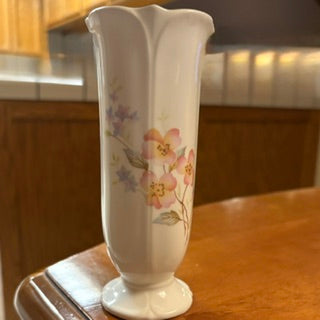 MCM  Porcelain Bud Vase with Dogwood Blossoms
