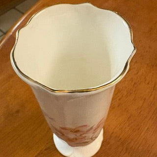 MCM  Porcelain Bud Vase with Dogwood Blossoms