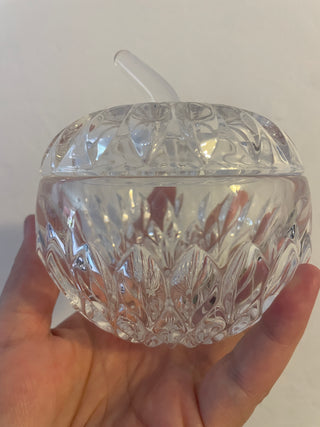 Crystal Apple Lidded Trinket Box
