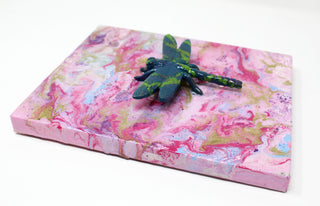 "Embrace" Upcycled Dragonfly art