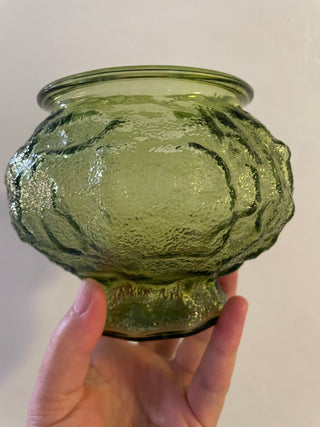 EO Brody green footed vase or planter