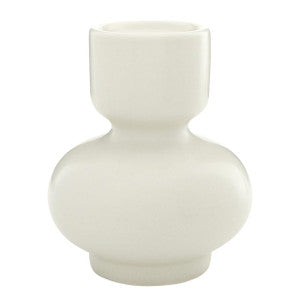 CANDLE HOLDER - WHITE ROUND