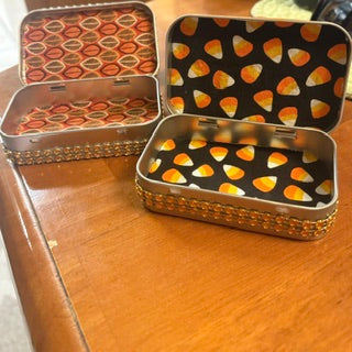 Fall Vintage Button Trinket Tin