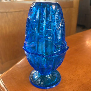 Fenton Fairy Lamp, Bluenique Pineapple Heart